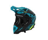 CASCO Cross / Enduro / Super Motard Acerbis X-TRACK 22-06 Verde Acqua/Nero/Giallo Fluo